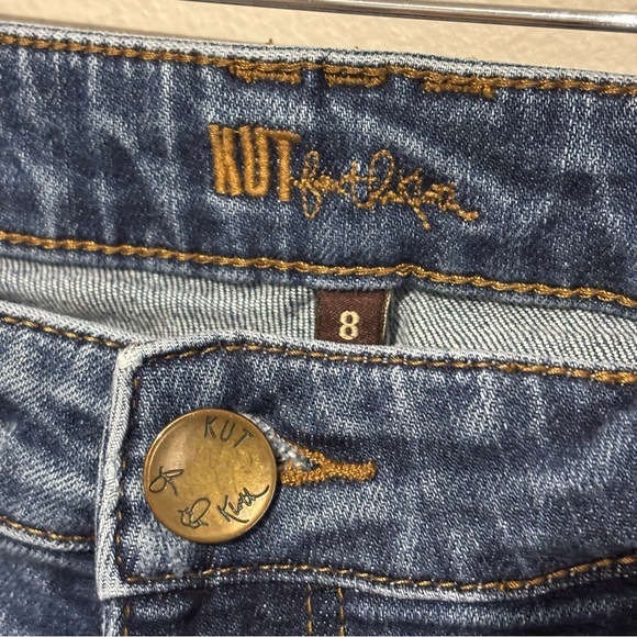 Kut Kloth Mid Rise Straight Leg Denim Jeans Size 8 - Picture 5 of 6